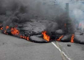 hawaiian vocanoes roads lava
