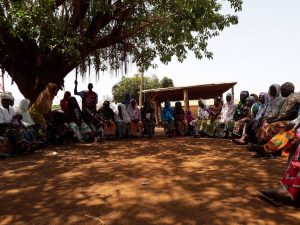 Imagen del grupo y comunidad implicada en el proyecto de instalación de grifos con aguapotable