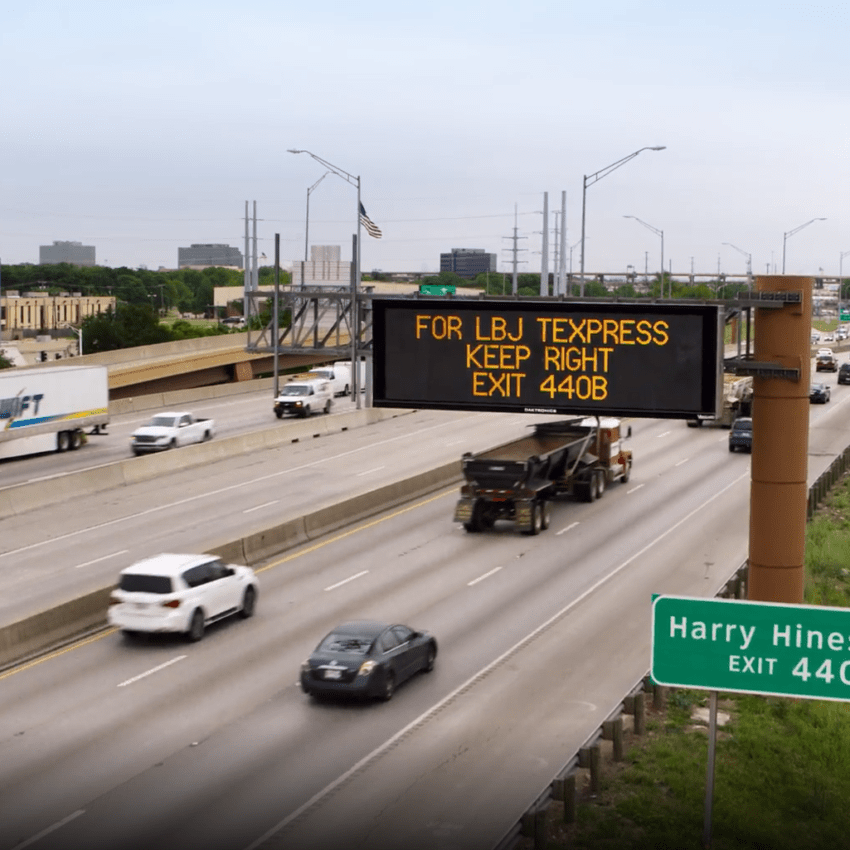 LBJ texpress highway aivia smart roads ferrovial and cintra